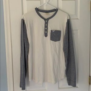 Hollister 4 Button Colorblock Henley